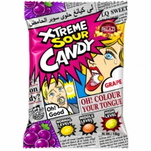 آبنبات ترش پالازی مدل xtreme sour candy طعم انگور