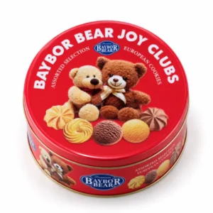 بیسکویت کوکی کره ای گاودین قوطی فلزی 208 گرم مدل Bay Bor Bear قرمز