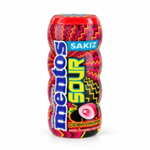 آدامس ترش منتوس مغزدار با طعم توت فرنگی ترش 30 گرم mentos
